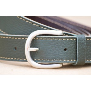 CEINTURE CUIR VERT FORÊT | La classique